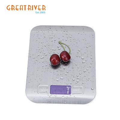 China With Scale Tray Customized USB Rechargeable Kitchen Scale Cooking Scale Capacity Weight 10kg 22lb for sale