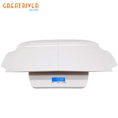 China WITH COVER High Accuracy 20KG White Measure Smart Digital Infant Miniaturized Electronic Weighing Scale for sale