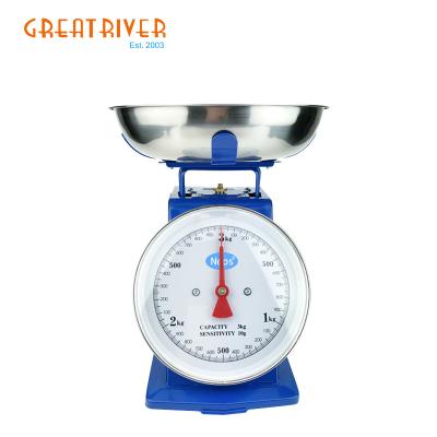 China Weight Function Best High Return Spring Mechanical Type Weighing 20kg Kitchen Scale For Food for sale