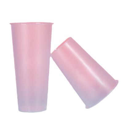 China Recycle Custom Printed Cold Cup Disposable Frosted Plastic Cups 12oz Wholesale for sale