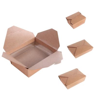 China 760ml Food Packaging Lunch Takeout Paper Box Disposable Paper Disposable Salad Packaging for sale