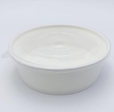 China 500ml 750ml 1000ml Recyclable Custom Noodle Take Out Disposable Food Paper Salad Bowls With Lid for sale