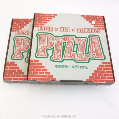 China 18 Inch Recyclable Cheap Customized Corrugated Pizza Box With Color Printing for sale