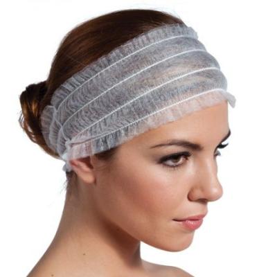 China Sporty 00 Count Disposable Headbands For Facials Spa Head Wraps Soft Nonwoven Individually Wrapped (White) for sale