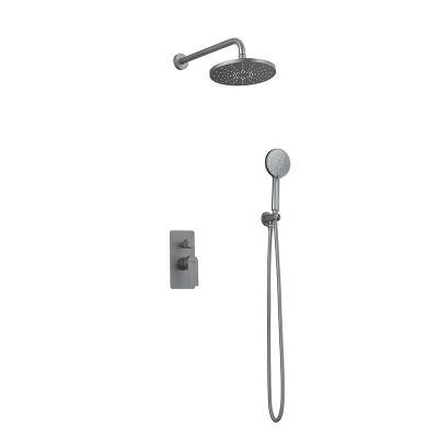 China Without Slide Bar 12 Inch Around Rain Shower Head Shower System 2 Modes Concealed Shower Mixer Set for sale