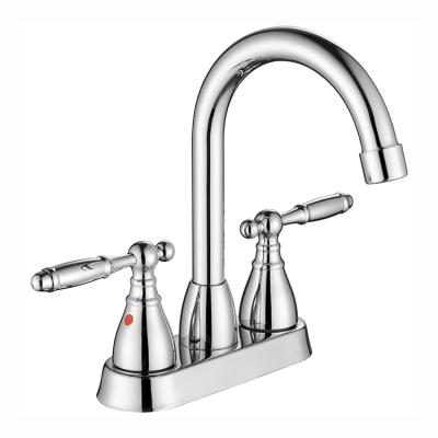 China Metered Antique Faucets Two Handles Bathroom Sink Faucet Basin Mixer Tap Faucet for sale