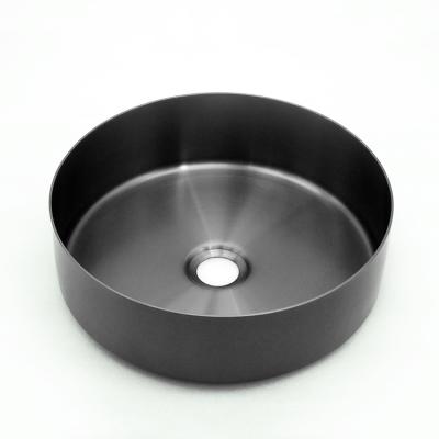 China Modern SS Gray-Black Bathroom Sink Stainless Steel Sink Lavatory Designs for sale