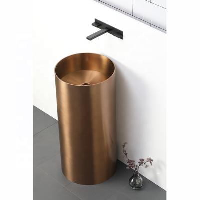 China Modern Bathroom Sink Luxury Hand Round Bronze Surface Mount Wash Basin for sale