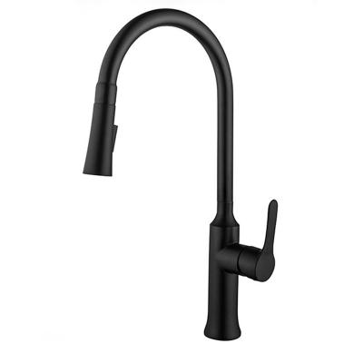 China Sense Faucets Blackout Kitchen Faucet Pull Out Kitchen Sink Mixer Tap Faucet Single Lever Kitchen Faucet for sale