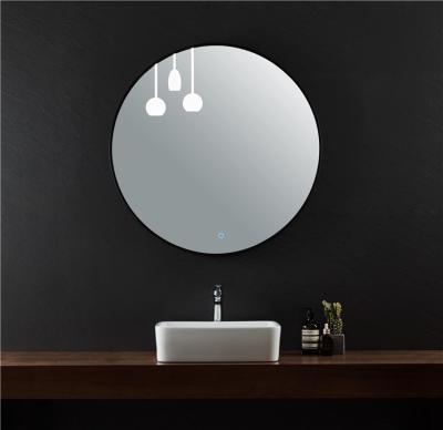 China Illuminated Illuminated Wall Mirror Hotel Bathroom Round Touch Switch LED Mirror for sale