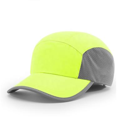 China Breathable Mesh Sides Green Hats Running COMMON Riseman Summer Baseball Cap Fluorescent Hats Unisex for sale