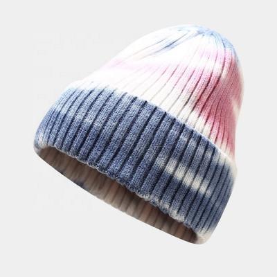 China COMMON New Design High Quality Winter Link Dyed Beanie Hat 100% Custom Acrylic Warm Knitted Beanie for sale