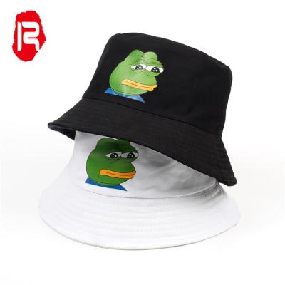 China Wholesale Custom Cute Logo Bucket Hats Custom Funny Kids Plain Print Frog Factory Breathable Riseman Hats for sale