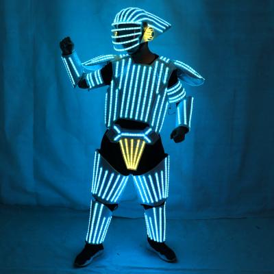 China Stilt Walker Night Club LED Robot Suits Clothing LED Suit Lights Stage Dance Performance Show Luminous Dress for sale