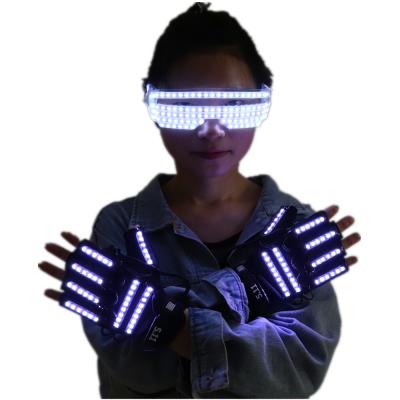 China Nightclub Fashion LED Party Glass Gloves Super Luminous Dancing Sunglasses Temlaser01 for sale