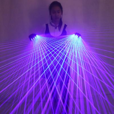 China Blue Laser Gloves with 4pcs 450nm 80mW Laser, Stage Gloves for LED Light Up Costumes Show TEM008 for sale