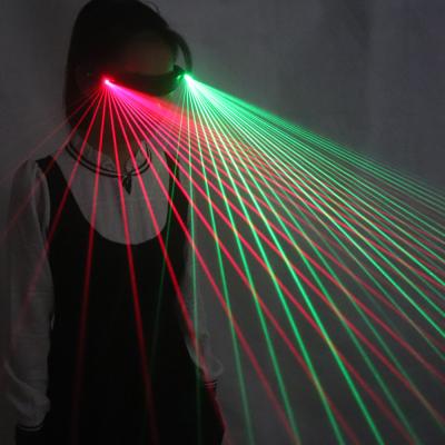 China 2 in 1 RGB Laser Glass Sunglasses Multiline Goggles with Green Red Blue for LED Luminous Costumes Show TEM008 for sale