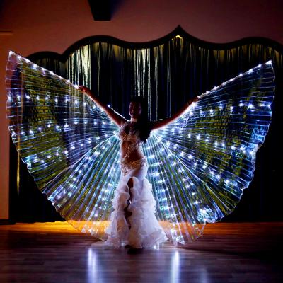 China LED WINGS inflate the lsis wings of Bancing DJ Wing Girls Dance Costumes with the retractable stick. Night clubs bar parties, catwalk costumes for sale