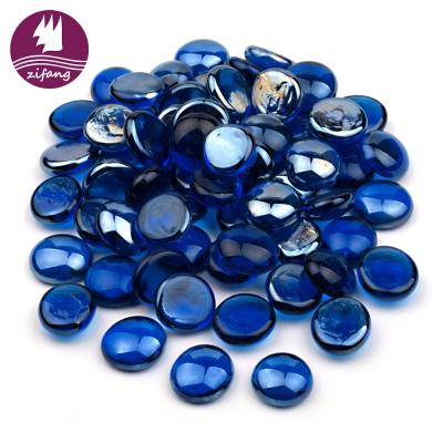 China Contemporary Wholesale Multi Style Practical Glass Pumice Color Flat Beads Round Shape for sale