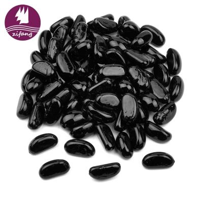 China China Factory Stocked Special Shaped Glass Cashew Stones Beads For Fire Pit Decoration for sale