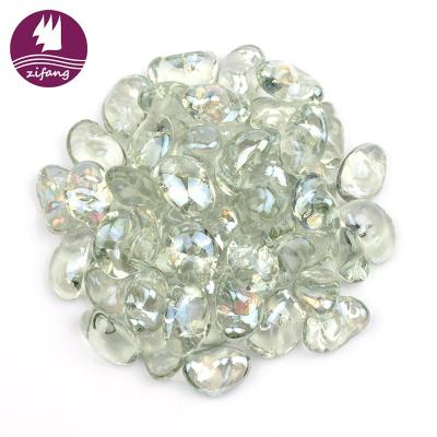 China Wholesale Rocks of Diamond Glass Stone Fire Glass Lucky Beans Fire Pit Glass Decoration from Europe for sale