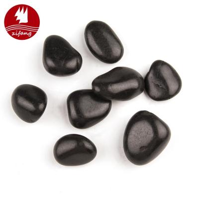 China Natural Cheap Outdoor Garden Decorative Stones Landscaping Black Vase Fillers Pebbles Landscape Stone for sale