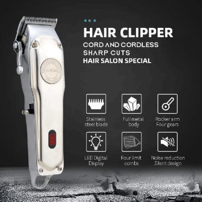 China Rv PRITECH Electric All Mental Barber Cordless Hair Trimmers and Professional Cordless Rechargeable Hair Clippers Clippers for sale