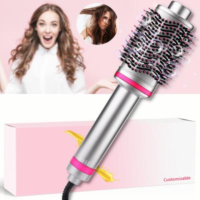 China One Step Hair Straightener Hair Curler Brush Blowdryer Ionic One Step Hair Dryer And Volumizer Hot Airbrush for sale