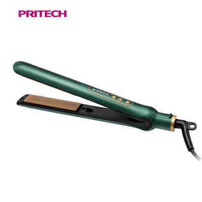 China High Quality Ceramic Coating Dish PRITECH Hotel Private Label LED Function Ionic Hair Straightener for sale