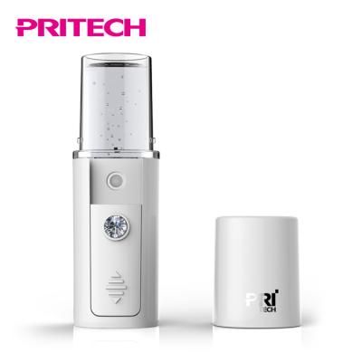 China PRITECH Korean Style 2xAAA Mist 14ML DEEP CLEANSING Battery Powered Nano Ultrasonic Facial Sprayer for sale