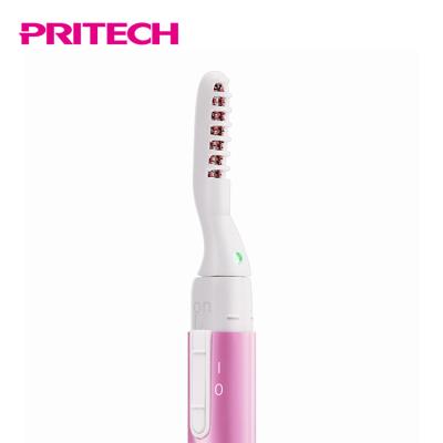 China PRITECH Battery Aluminum/ABS Portable Electric Lady PASSIONATE Pink Eyelash Curler for sale