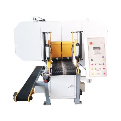 China 11KW-22KW Main Motor Power MJ400 Wood Cutting Horizontal Band Saw Machine with Wheels for sale