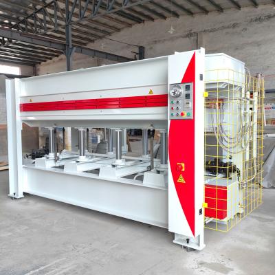 China Máquina de prensagem a quente de MDF de 2 camadas de carpete de madeira de melamina com tamanho de placa de 3000*1300*42mm à venda