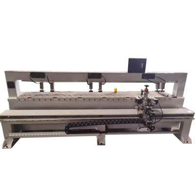 China Double Line Horizontal Door Lock Hole Drilling Machine for MDF Plywood Furniture Board for sale