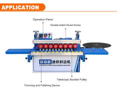 China Small Woodworking MDF Polish Edgebander Semi Automatic PVC Curved Edge Banding Machine for sale