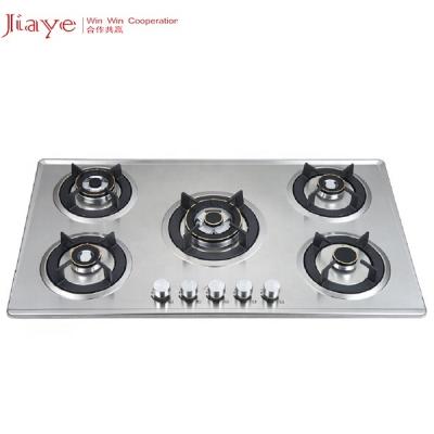 China Hotel Cheap Price High Quality 5 Copper Burners Built In Stainless Steel Gas Hob for sale