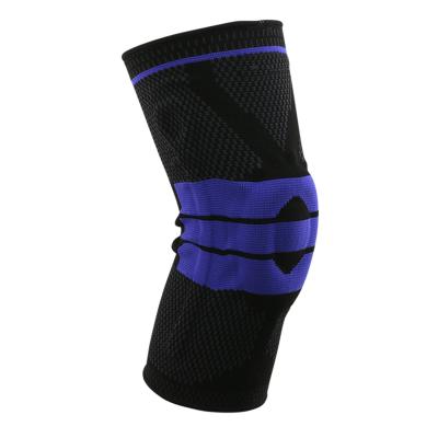 China New Athletics Basic Adjustable Price Protective Compression Polyester Silicon Knee Brace Knitting Sleeve for sale