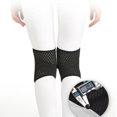 China 2021 New Arrivals Basic Knitted Elastic Nylon Knee Brace Knee Support Sleeve Compression Sports Knee Brace With Belt for sale