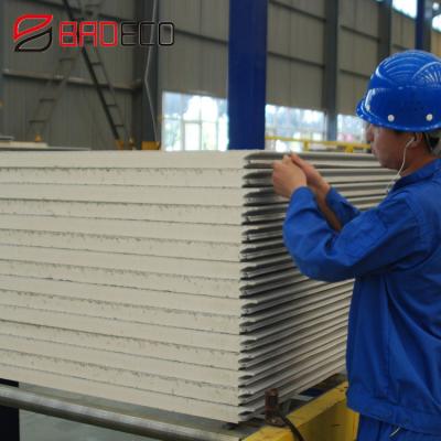 China BRDECO Industrial PU Sandwich Panel For Prefab Houses Fireproof PU Wall Panel for sale