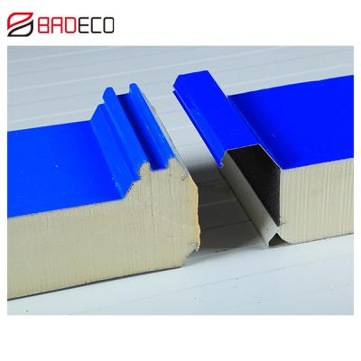 China Modern Fireproof Thermal Insulated PU Sandwich Roof Panel 75 for sale