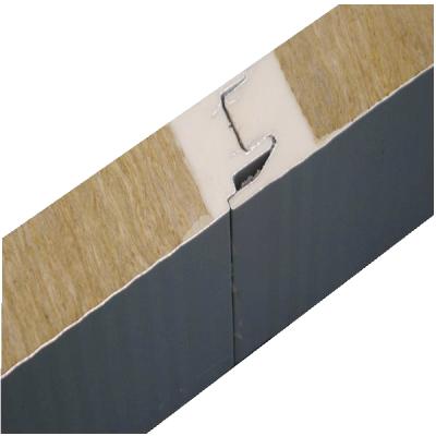 China Industrial Sandwich Wall Panel 50mm Thickness Rock Wool Sandwich Panel for sale