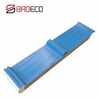 China Modern Sealing Rock Wool Zinc Composite PU/PIR/PUF Sandwich Panel for sale