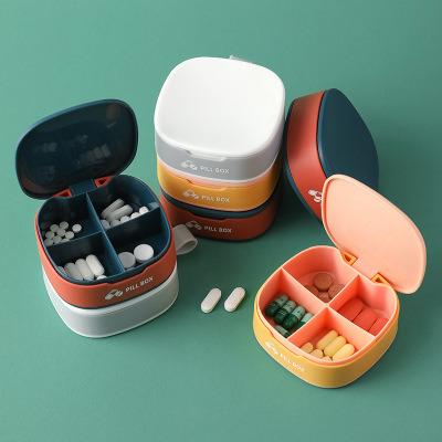 China Daily Organizer Pill Box Plastic Custom Vitamin Pill Storage Capsule Case Travel Medicine Pill Box for sale