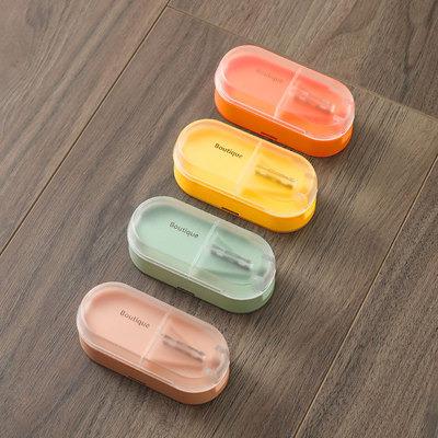 China Hot Sale Laundry Storage Basket Mini Pocket Plastic Pillbox Medicine Container Case Flip Lid Pill Storage Organizer Box for sale