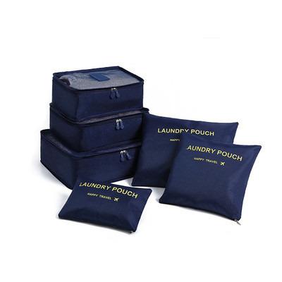 China Fashion Wholesale 6pcs Set Custom Waterproof Oxford Travel Storage Luggage Bag Clothing Luggage Storage Bag for sale