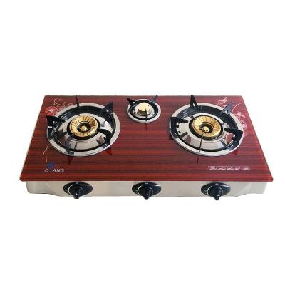 China Tempered Glass Table Top 3 Burner Gas Stove Outdoor Cooker (BW3221) for sale