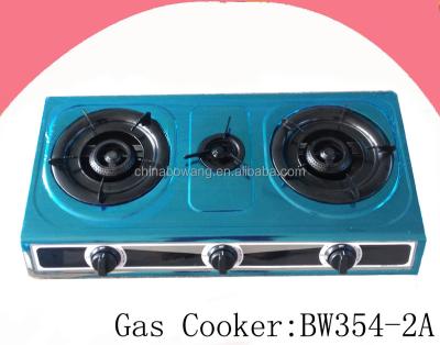 China Stainless Steel HOT! ! ! Table Top 3 Burner Stainless Steel Gas Stove (3 Burner) for sale