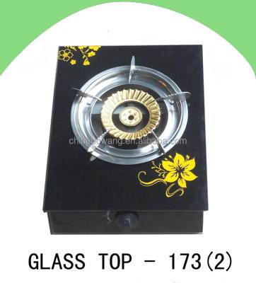 China Hot Selling Tempered Glass Table Top Tempered Glass Table Top Single Burner Household Gas Stove (BW173-2) for sale