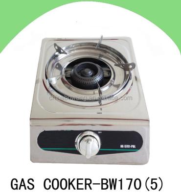 China Cheapest stainless steel! ! ! ! Hot Selling Single Table Stainless Steel Household Gas Cooker (BW170-5) for sale