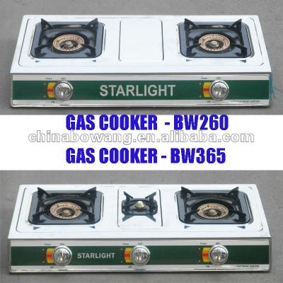 China Stainless Steel Table Stainless Steel Gas Cooker (2 Burner) for sale